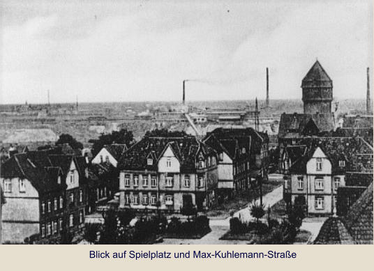 Blick auf Spielplatz und Max-Kuhlemann-Straße